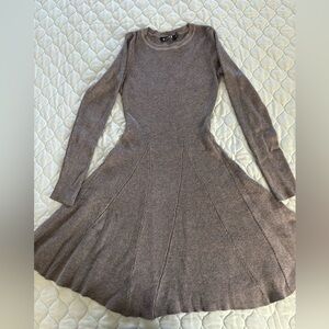 Gray woollen dress